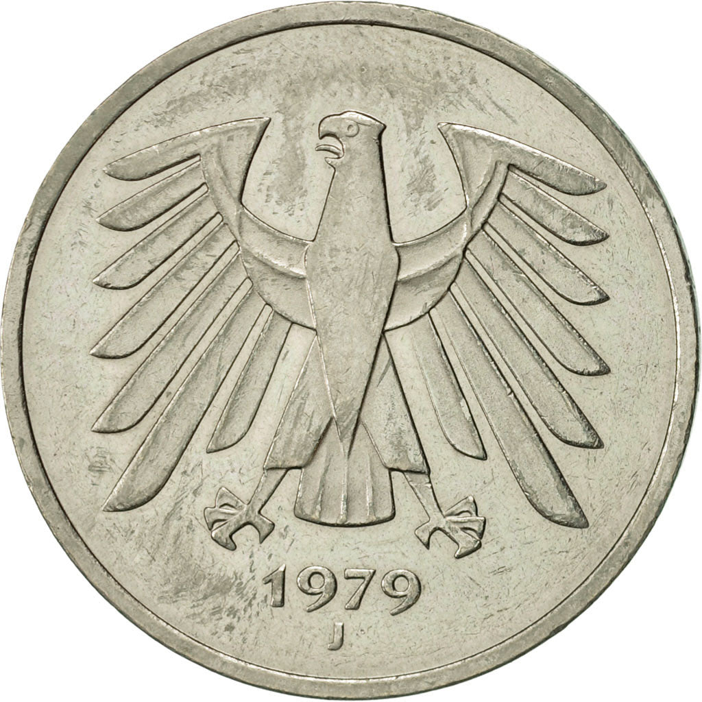 Coin, GERMANY - FEDERAL REPUBLIC, 5 Mark, 1979, Hambourg, AU(50-53)