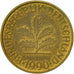 Coin, GERMANY - FEDERAL REPUBLIC, 10 Pfennig, 1990, Berlin, AU(50-53), Brass