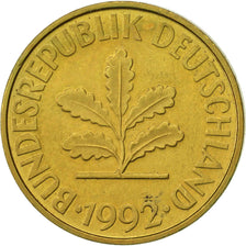 Coin, GERMANY - FEDERAL REPUBLIC, 10 Pfennig, 1992, Berlin, AU(50-53), Brass