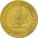 Münze, Bundesrepublik Deutschland, 10 Pfennig, 1992, Karlsruhe, SS+, Brass Clad