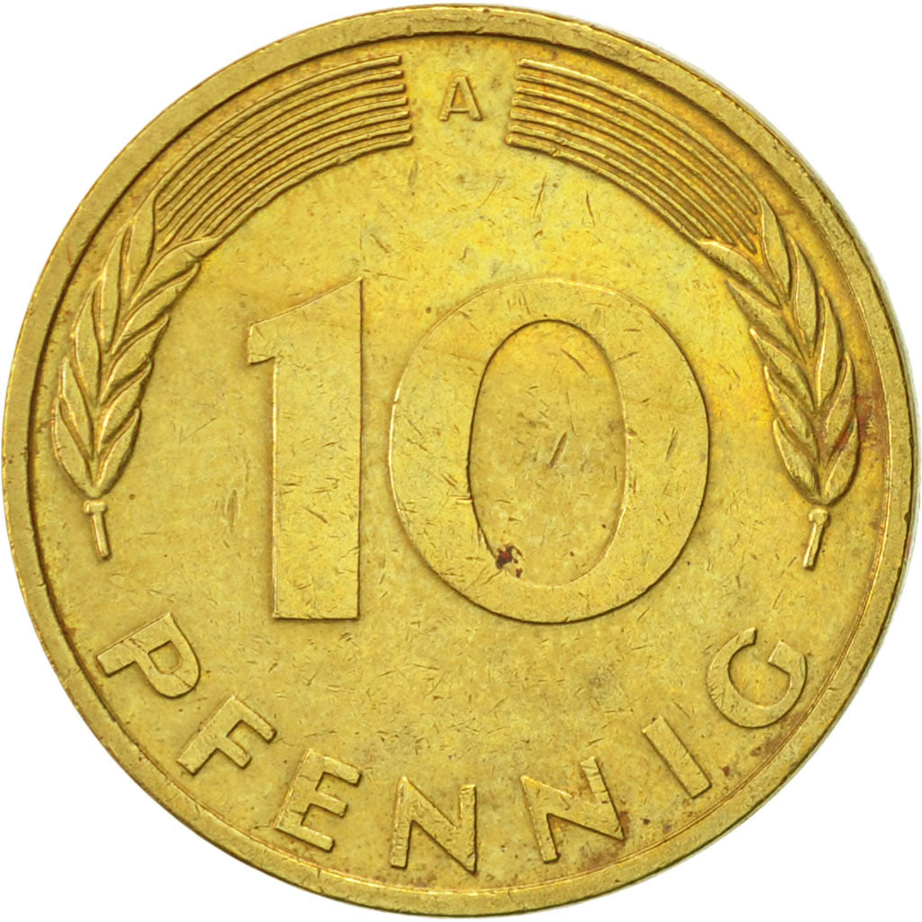 Moneta, GERMANIA - REPUBBLICA FEDERALE, 10 Pfennig, 1994, Berlin, BB+, Acciaio