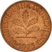 Moneda, ALEMANIA - REPÚBLICA FEDERAL, 2 Pfennig, 1975, Stuttgart, MBC, Cobre