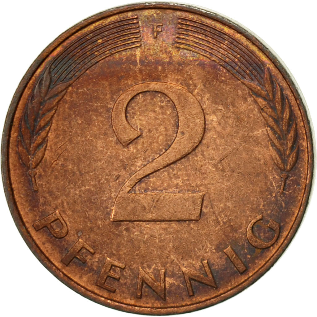 Munten, Federale Duitse Republiek, 2 Pfennig, 1992, Stuttgart, ZF, Copper Plated
