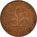 Coin, GERMANY - FEDERAL REPUBLIC, 2 Pfennig, 1992, Hambourg, EF(40-45), Copper