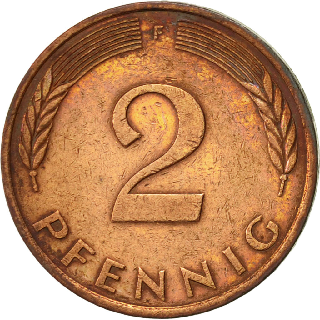 Coin, GERMANY - FEDERAL REPUBLIC, 2 Pfennig, 1978, Stuttgart, AU(50-53), Copper