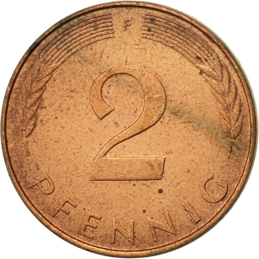 Moneta, GERMANIA - REPUBBLICA FEDERALE, 2 Pfennig, 1991, Stuttgart, BB+, Acciaio