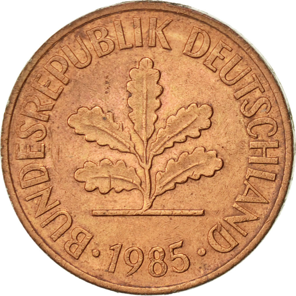 Moneta, GERMANIA - REPUBBLICA FEDERALE, 2 Pfennig, 1985, Stuttgart, BB+, Acciaio