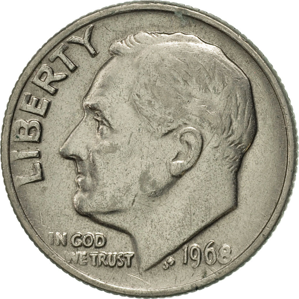 Munten, Verenigde Staten, Roosevelt Dime, Dime, 1968, U.S. Mint, Philadelphia