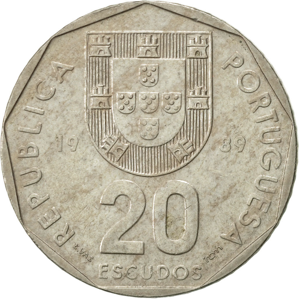 Monnaie, Portugal, 20 Escudos, 1989, Lisbonne, TTB+, Copper-nickel, KM:634.1