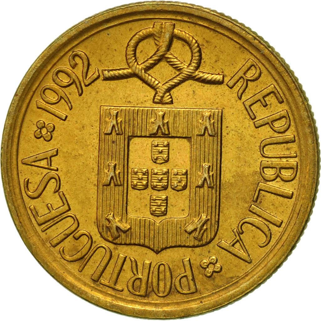 Coin, Portugal, Escudo, 1992, AU(55-58), Nickel-brass, KM:631