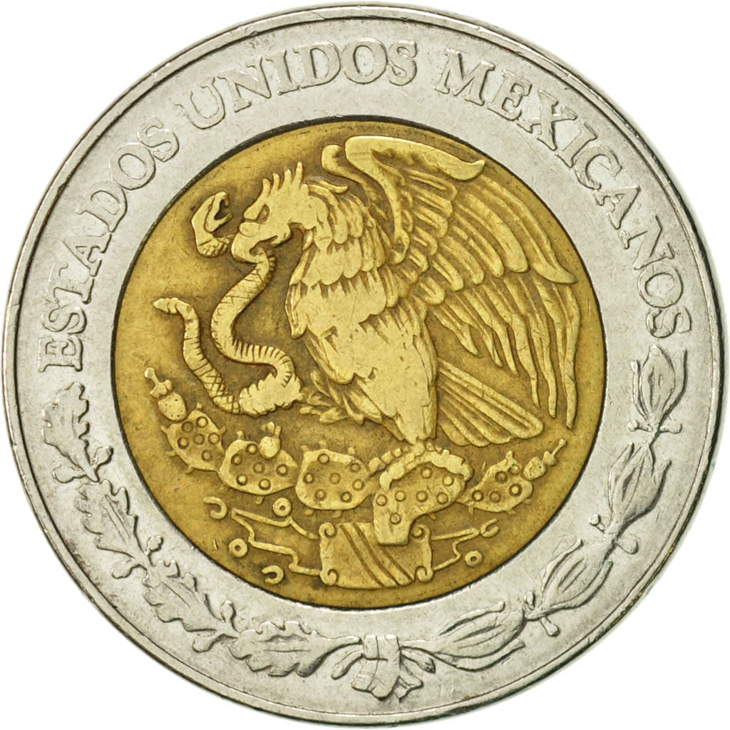Coin, Mexico, 5 Pesos, 2004, Mexico City, VF(30-35), Bi-Metallic, KM:605