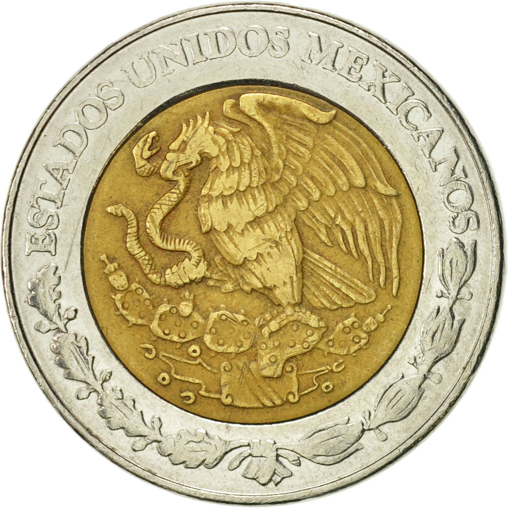 Moneta, Mexico, 5 Pesos, 2006, Mexico City, EF(40-45), Bimetaliczny, KM:605