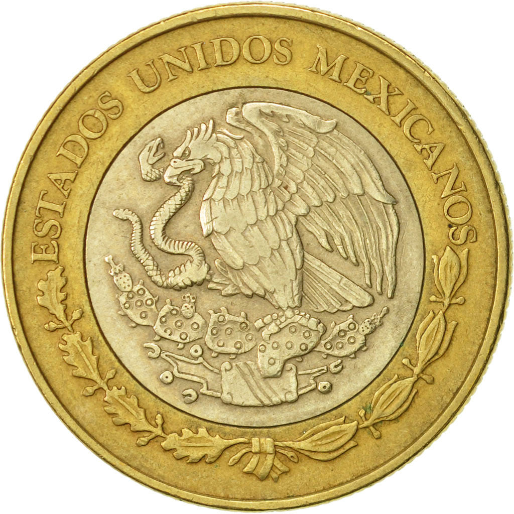 Coin, Mexico, 10 Pesos, 2004, Mexico City, EF(40-45), Bi-Metallic, KM:616