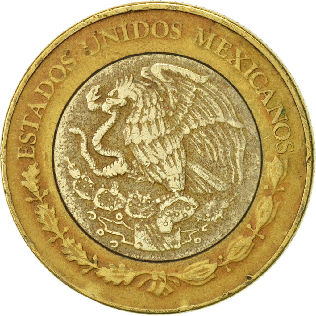 Coin, Mexico, 10 Pesos, 2002, Mexico City, EF(40-45), Bi-Metallic, KM:616
