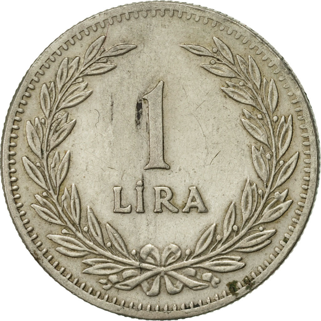 Turkey, Lira, 1947, EF(40-45), Silver, KM:883