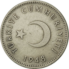 Turkey, Lira, 1948, EF(40-45), Silver, KM:883