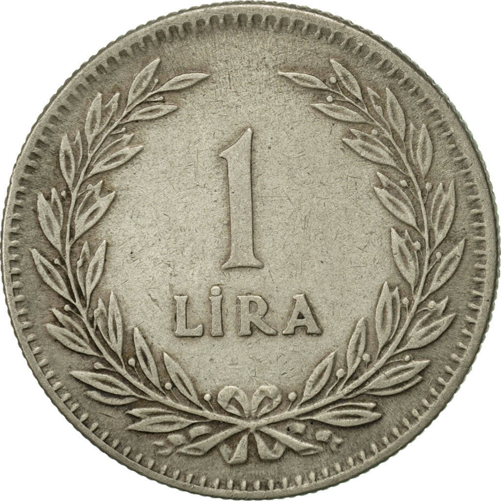 Turkey, Lira, 1948, EF(40-45), Silver, KM:883