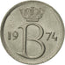 Coin, Belgium, 25 Centimes, 1974, Brussels, AU(50-53), Copper-nickel, KM:153.1