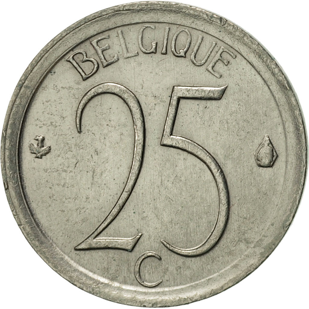 Coin, Belgium, 25 Centimes, 1974, Brussels, AU(50-53), Copper-nickel, KM:153.1