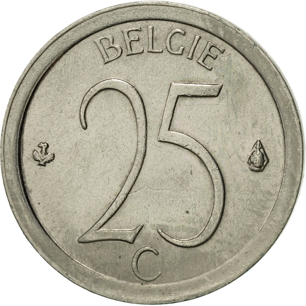 Coin, Belgium, 25 Centimes, 1974, Brussels, AU(50-53), Copper-nickel, KM:154.1