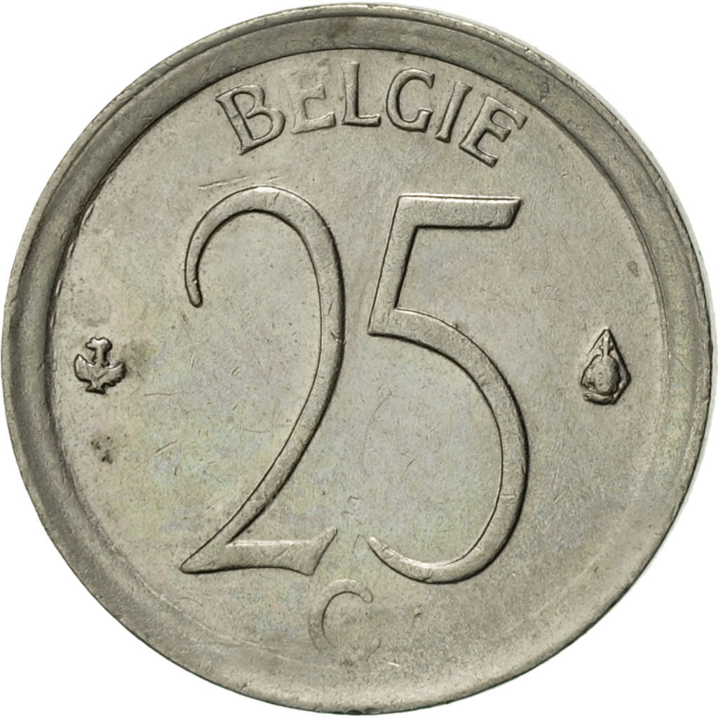 Moneta, Belgio, 25 Centimes, 1973, Brussels, BB+, Rame-nichel, KM:154.1