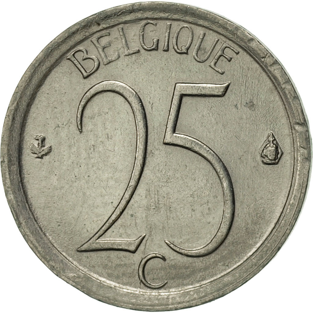 Coin, Belgium, 25 Centimes, 1972, Brussels, AU(50-53), Copper-nickel, KM:153.1