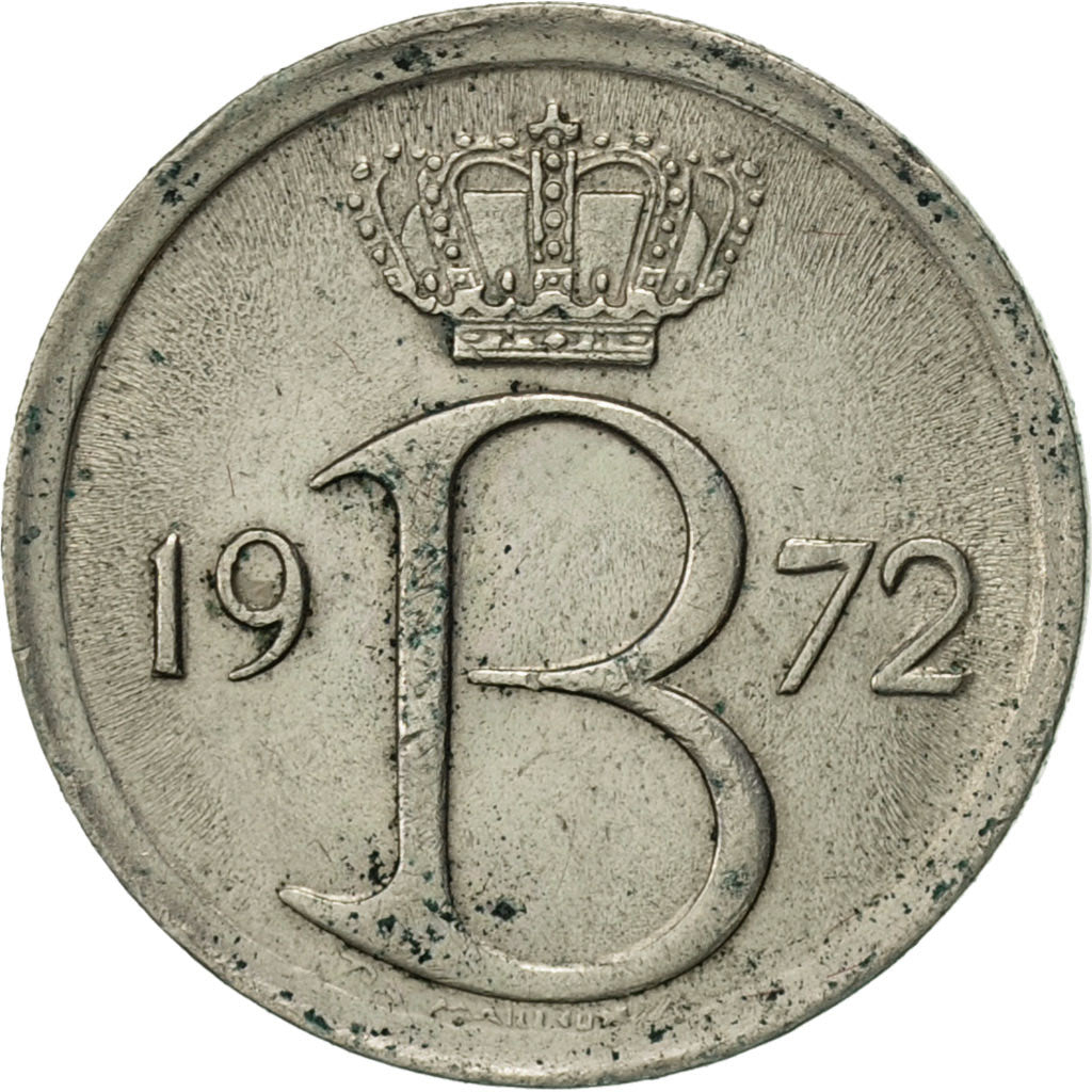 Coin, Belgium, 25 Centimes, 1972, Brussels, AU(50-53), Copper-nickel, KM:154.1
