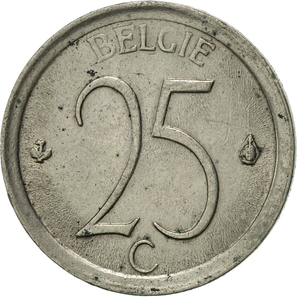 Coin, Belgium, 25 Centimes, 1972, Brussels, AU(50-53), Copper-nickel, KM:154.1