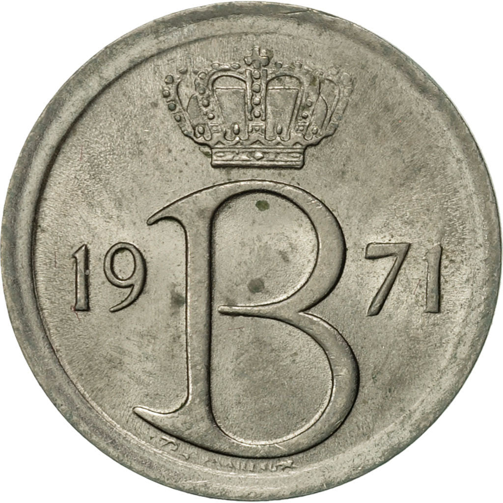 Coin, Belgium, 25 Centimes, 1971, Brussels, AU(50-53), Copper-nickel, KM:153.1