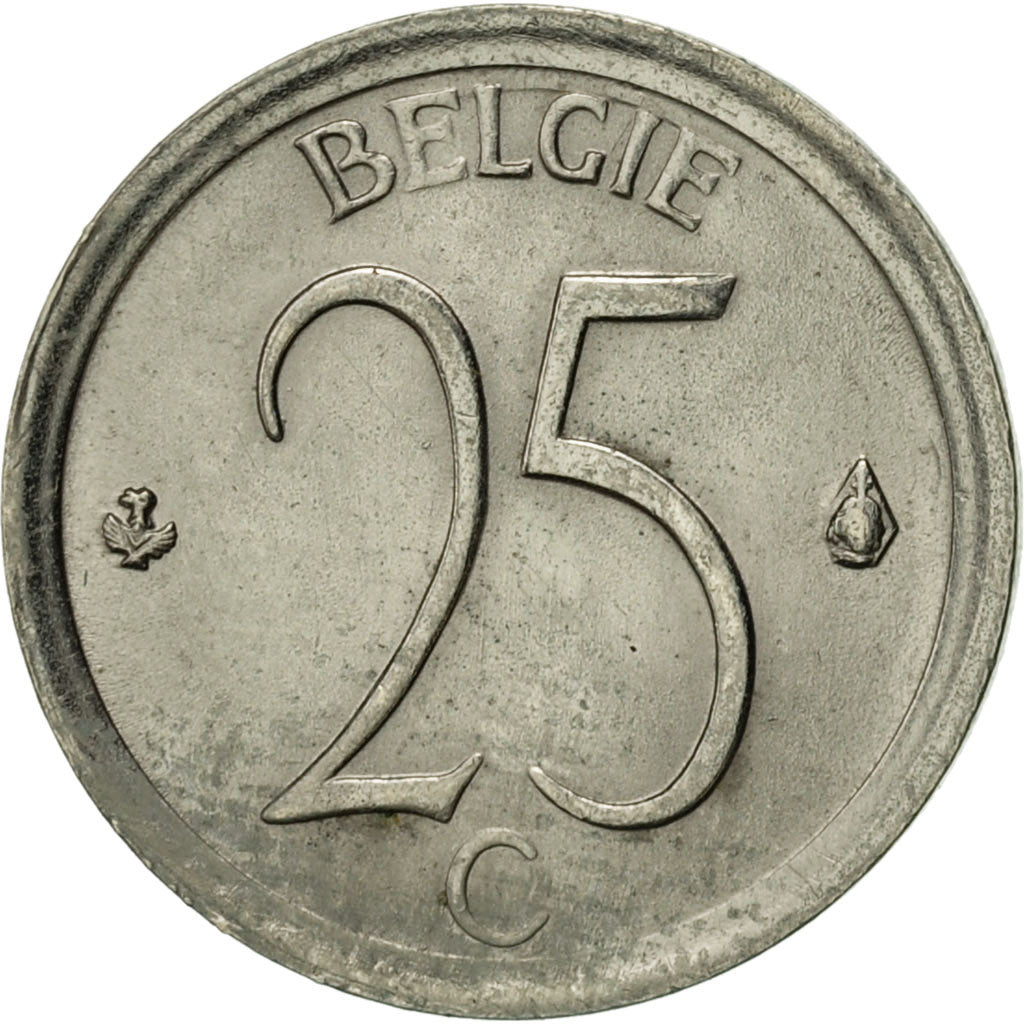 Coin, Belgium, 25 Centimes, 1966, Brussels, AU(50-53), Copper-nickel, KM:154.1