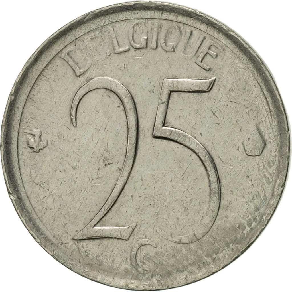 Coin, Belgium, 25 Centimes, 1965, Brussels, AU(50-53), Copper-nickel, KM:153.1