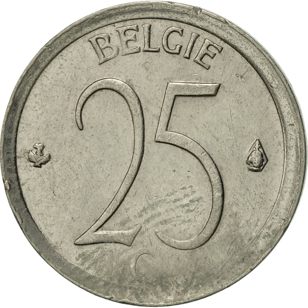 Coin, Belgium, 25 Centimes, 1965, Brussels, AU(50-53), Copper-nickel, KM:154.1
