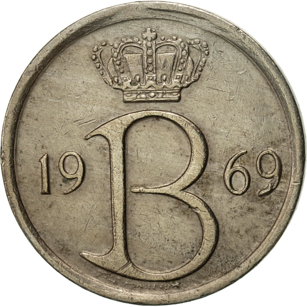 Monnaie, Belgique, 25 Centimes, 1969, Bruxelles, TTB+, Copper-nickel, KM:154.1