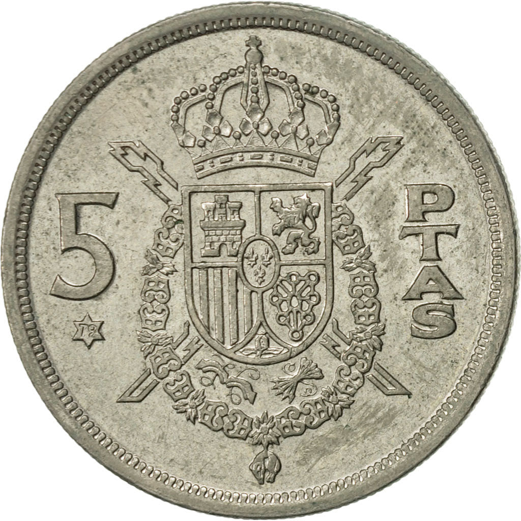 Münze, Spanien, Juan Carlos I, 5 Pesetas, 1979, SS+, Copper-nickel, KM:807