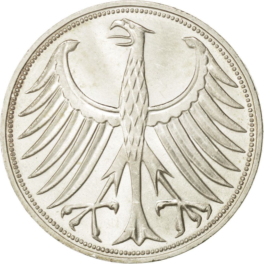 Coin, GERMANY - FEDERAL REPUBLIC, 5 Mark, 1973, Stuttgart, AU(50-53), Silver