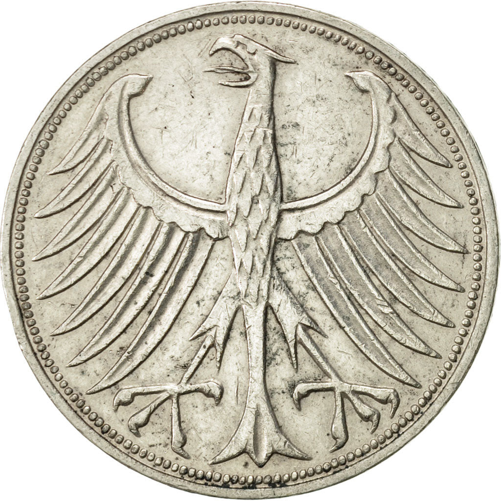 Coin, GERMANY - FEDERAL REPUBLIC, 5 Mark, 1971, Stuttgart, AU(50-53), Silver