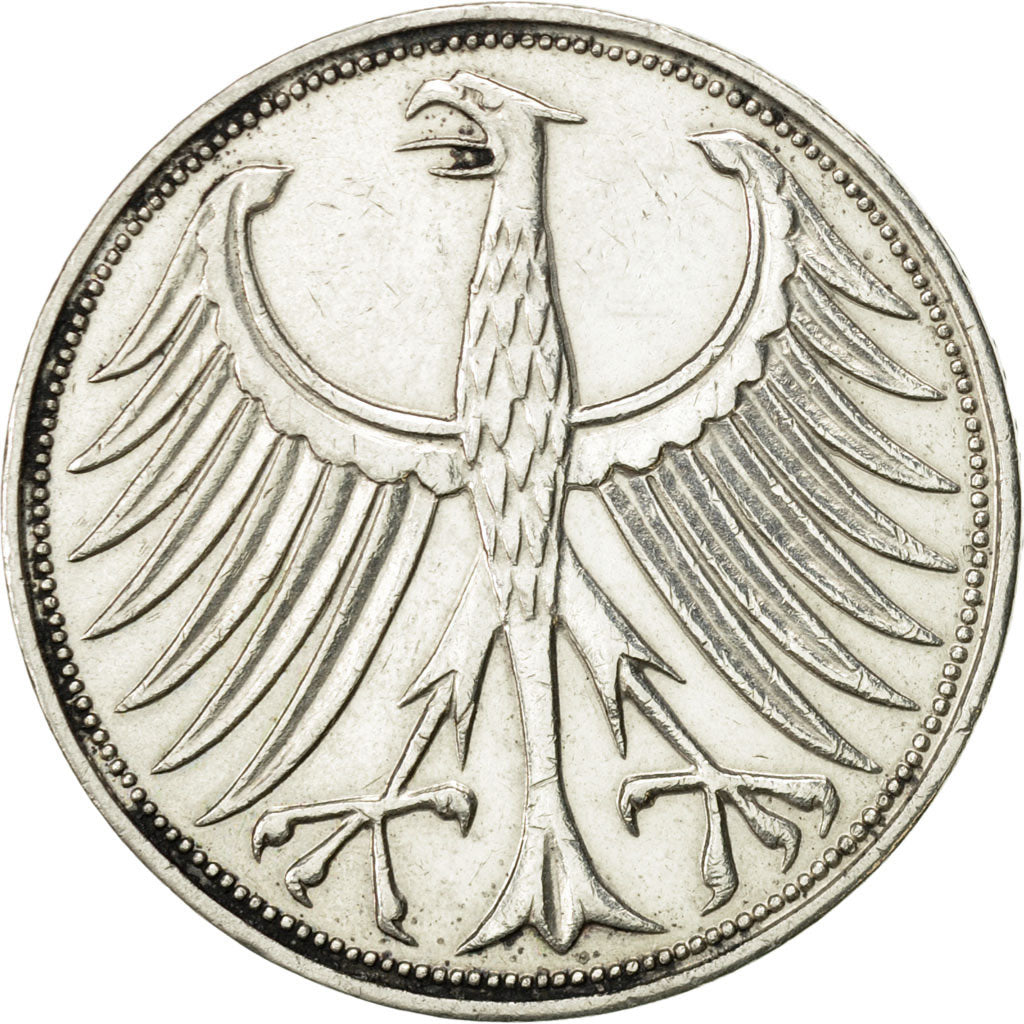 Moneta, GERMANIA - REPUBBLICA FEDERALE, 5 Mark, 1971, Hambourg, BB+, Argento