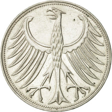 Coin, GERMANY - FEDERAL REPUBLIC, 5 Mark, 1965, Karlsruhe, AU(50-53), Silver