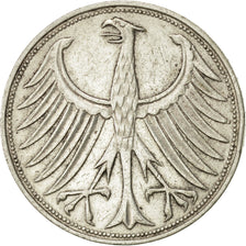 Coin, GERMANY - FEDERAL REPUBLIC, 5 Mark, 1964, Hambourg, EF(40-45), Silver