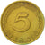 Coin, GERMANY - FEDERAL REPUBLIC, 5 Pfennig, 1973, Munich, AU(50-53), Brass Clad