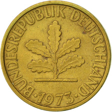 Coin, GERMANY - FEDERAL REPUBLIC, 5 Pfennig, 1973, Hambourg, AU(50-53), Brass