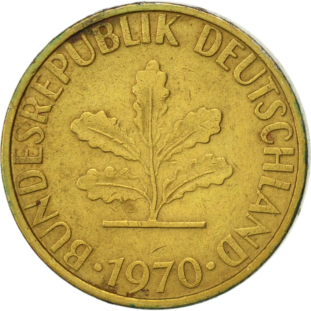 Monnaie, République fédérale allemande, 5 Pfennig, 1970, Stuttgart, TTB+