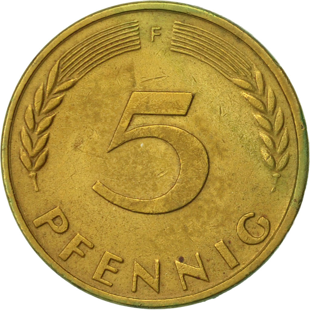 Monnaie, République fédérale allemande, 5 Pfennig, 1970, Stuttgart, TTB+