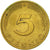 Moneda, ALEMANIA - REPÚBLICA FEDERAL, 5 Pfennig, 1972, Karlsruhe, MBC+, Latón