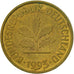 Moneda, ALEMANIA - REPÚBLICA FEDERAL, 5 Pfennig, 1993, Stuttgart, MBC, Latón