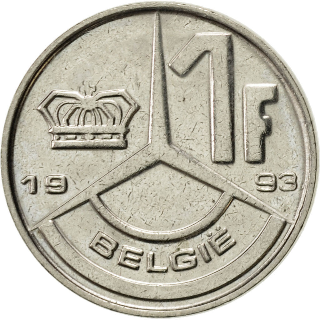Coin, Belgium, Franc, 1993, AU(50-53), Nickel Plated Iron, KM:171