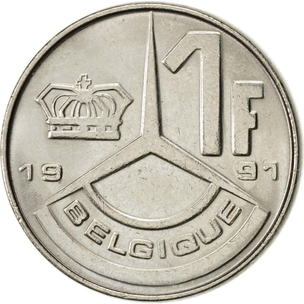 Monnaie, Belgique, Franc, 1991, TTB+, Nickel Plated Iron, KM:170
