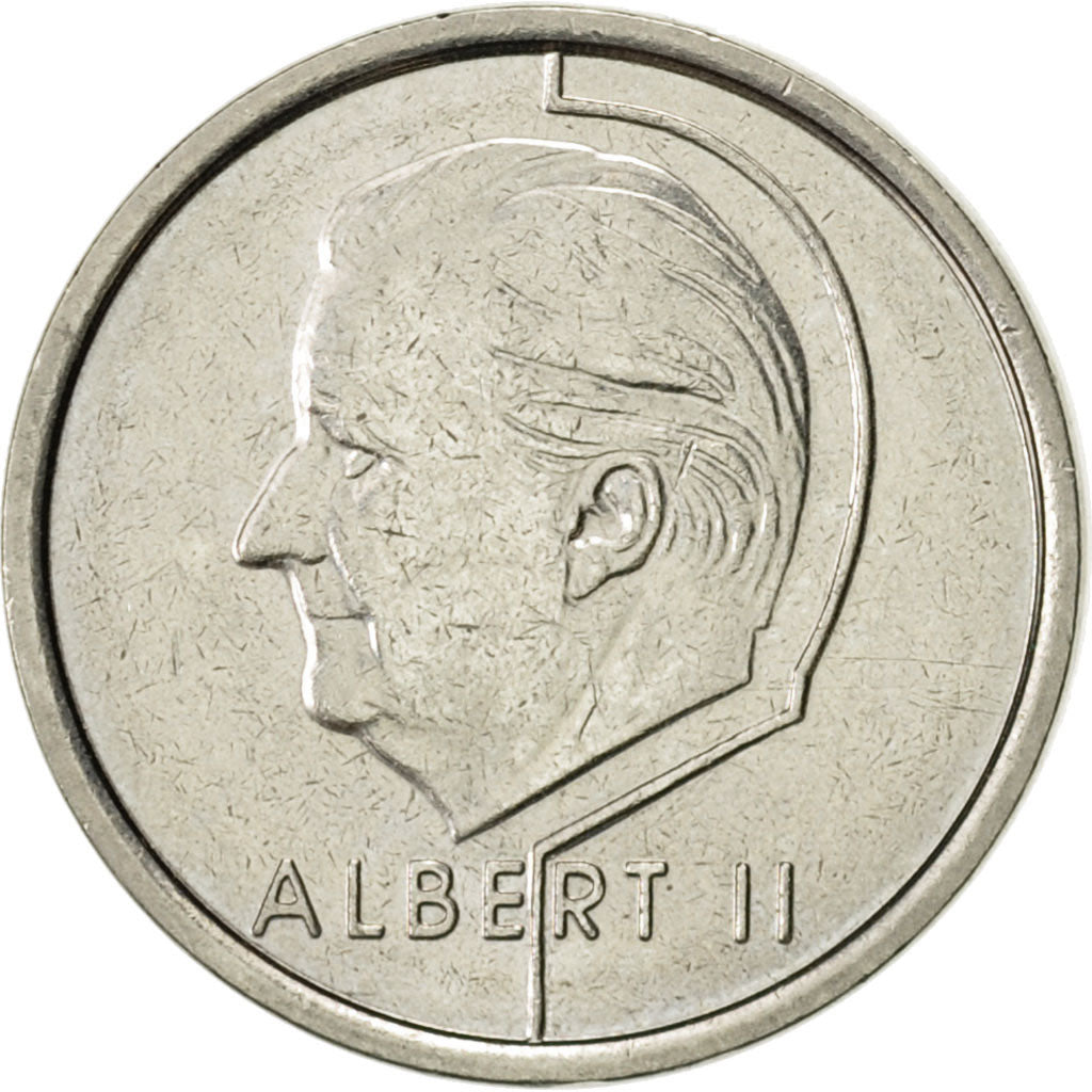 Coin, Belgium, Albert II, Franc, 1997, Brussels, AU(50-53), Nickel Plated Iron