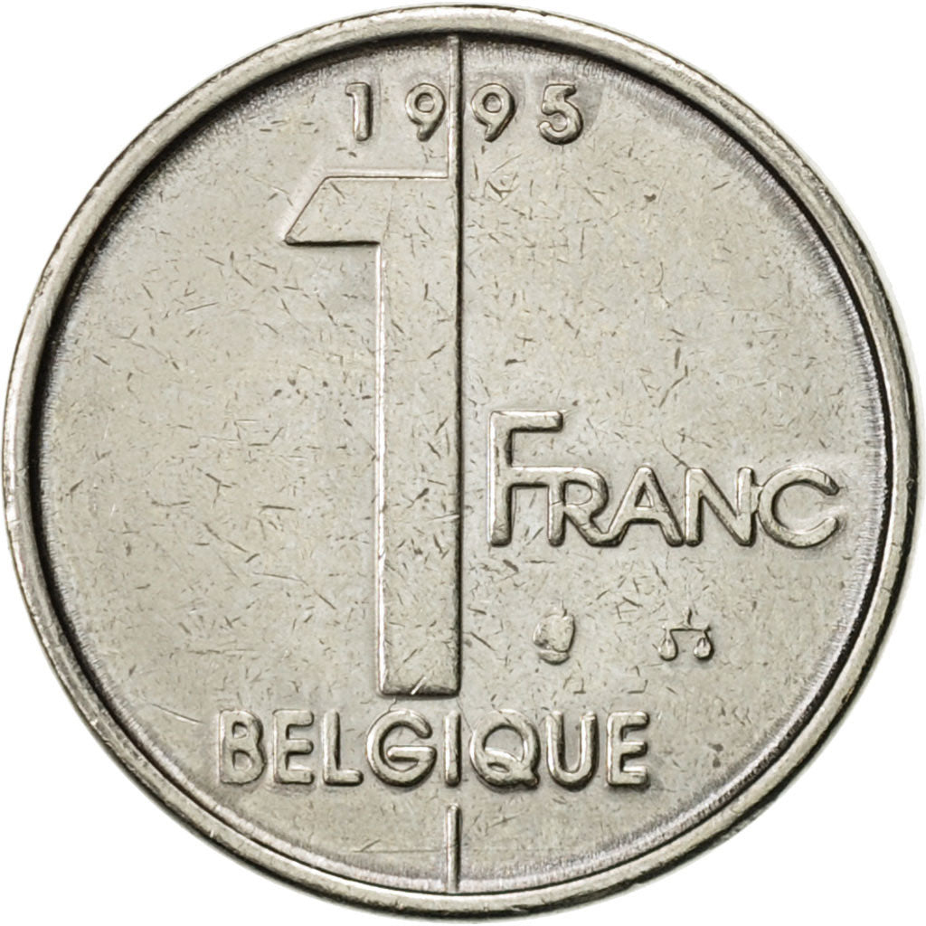 Monnaie, Belgique, Albert II, Franc, 1995, Bruxelles, TTB+, Nickel Plated Iron