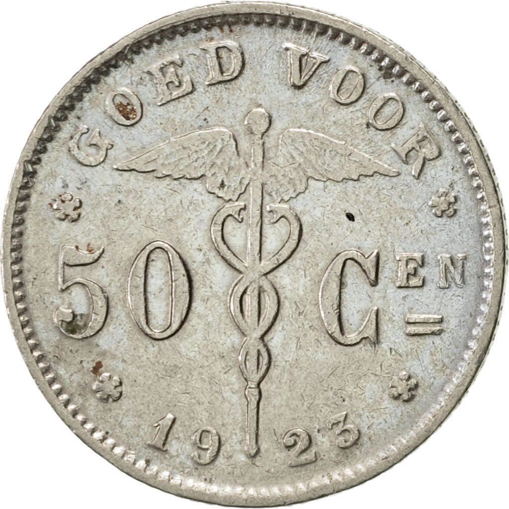 Moneta, Belgio, 50 Centimes, 1923, BB, Nichel, KM:88